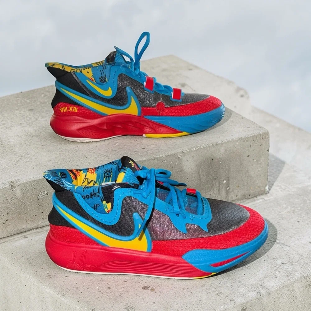 Nike Men's Multicolor Basketball Shoe — Blue, Red, Yellow